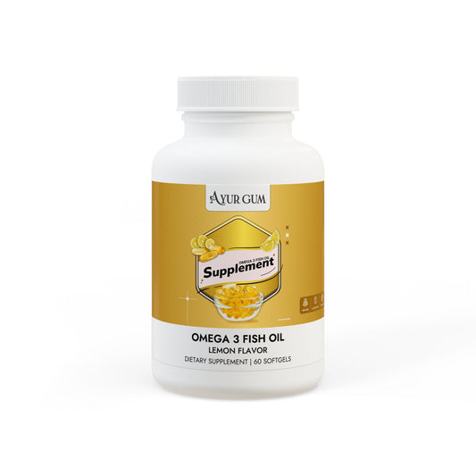 Ayurgum Omega 3 Fish Oil Supplement (60 Softgels)